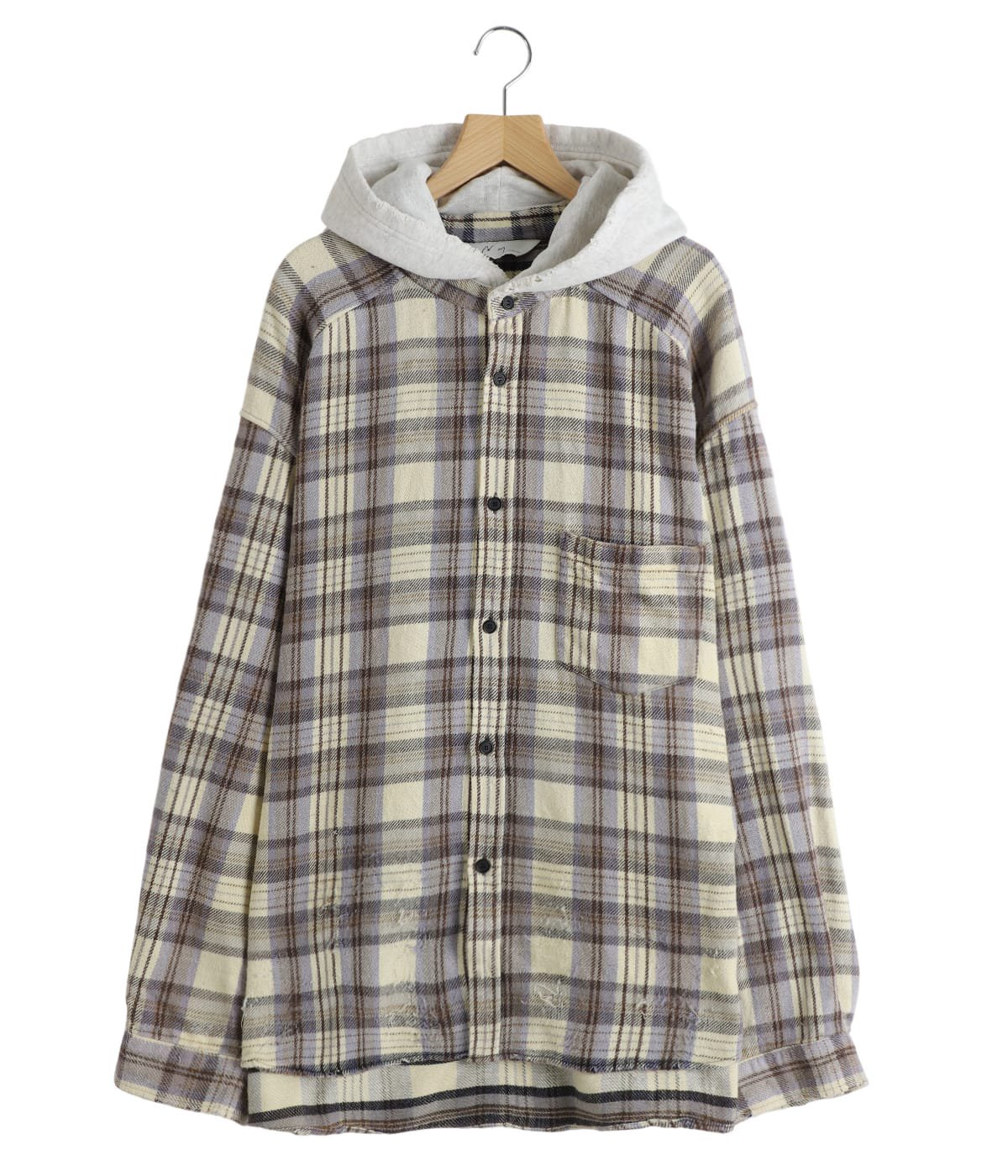 NEL CHECK HOODIE SHIRT | ANCELLM(アンセルム) / トップス 長袖シャツ
