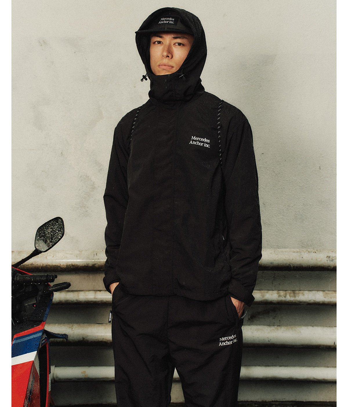 HOODED NYLON TRACK JACKET | ANCHOR INC.(アンカーインク) / アウター