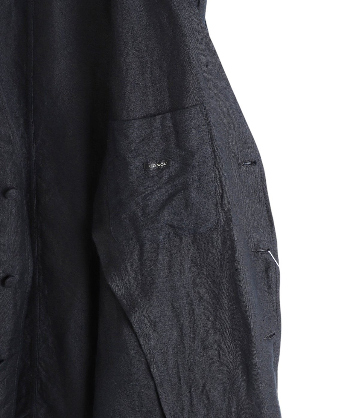 リネンサテン ノーカラージャケット | COMOLI(コモリ