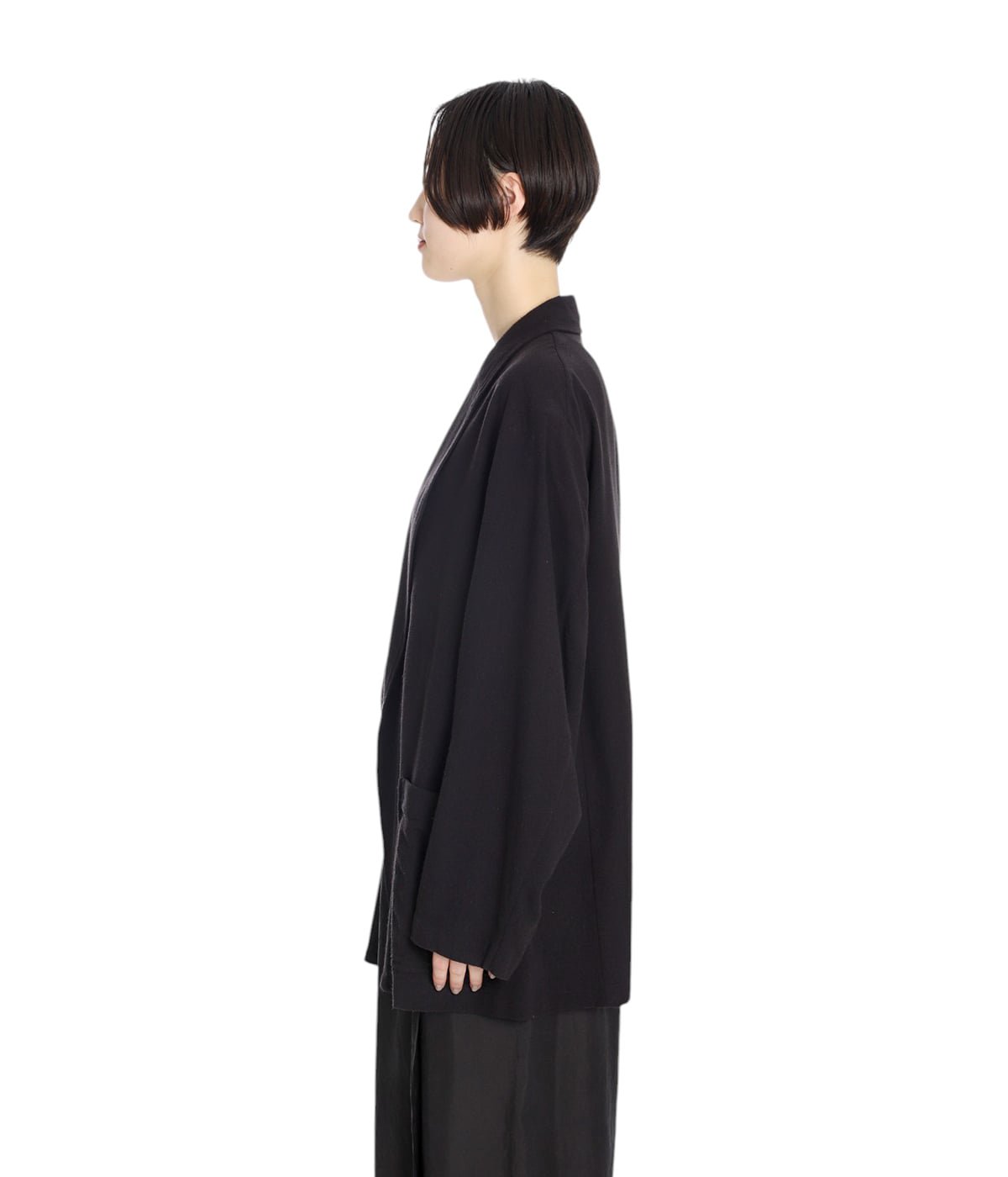 送料込 着用数回 美品★SHIPS ショールカラー ウール ジャケット L ストラップ付ウール混ショールカラーコート | レディース