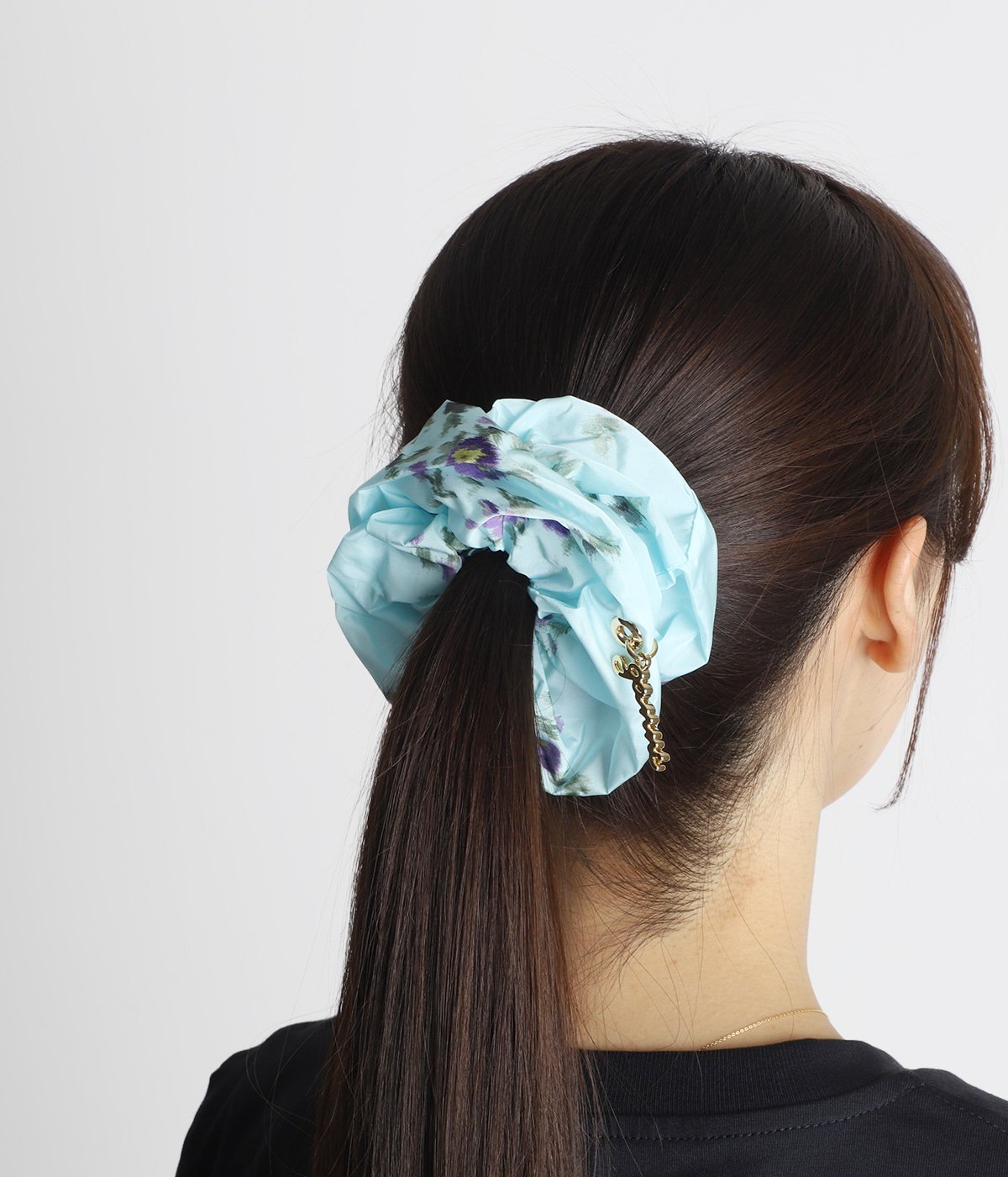 レディース】Scrunchie Printed Blue | GANNI(ガニー) / アクセサリー