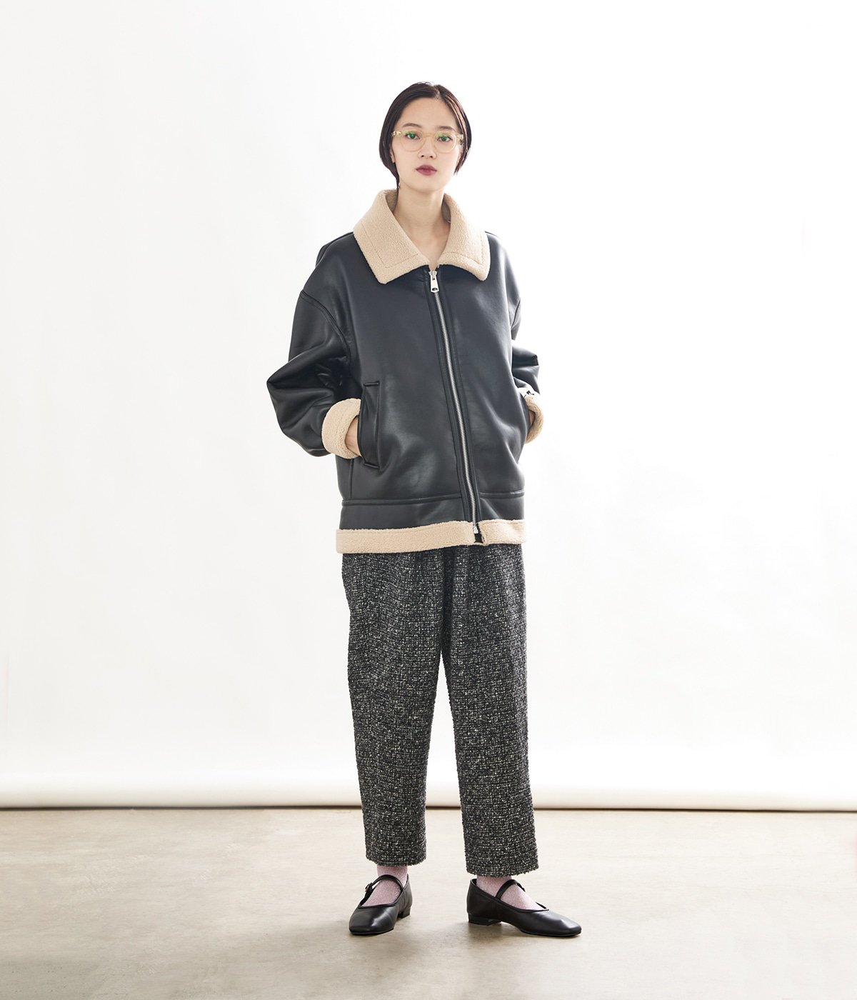 model（166cm） 着用サイズ：L