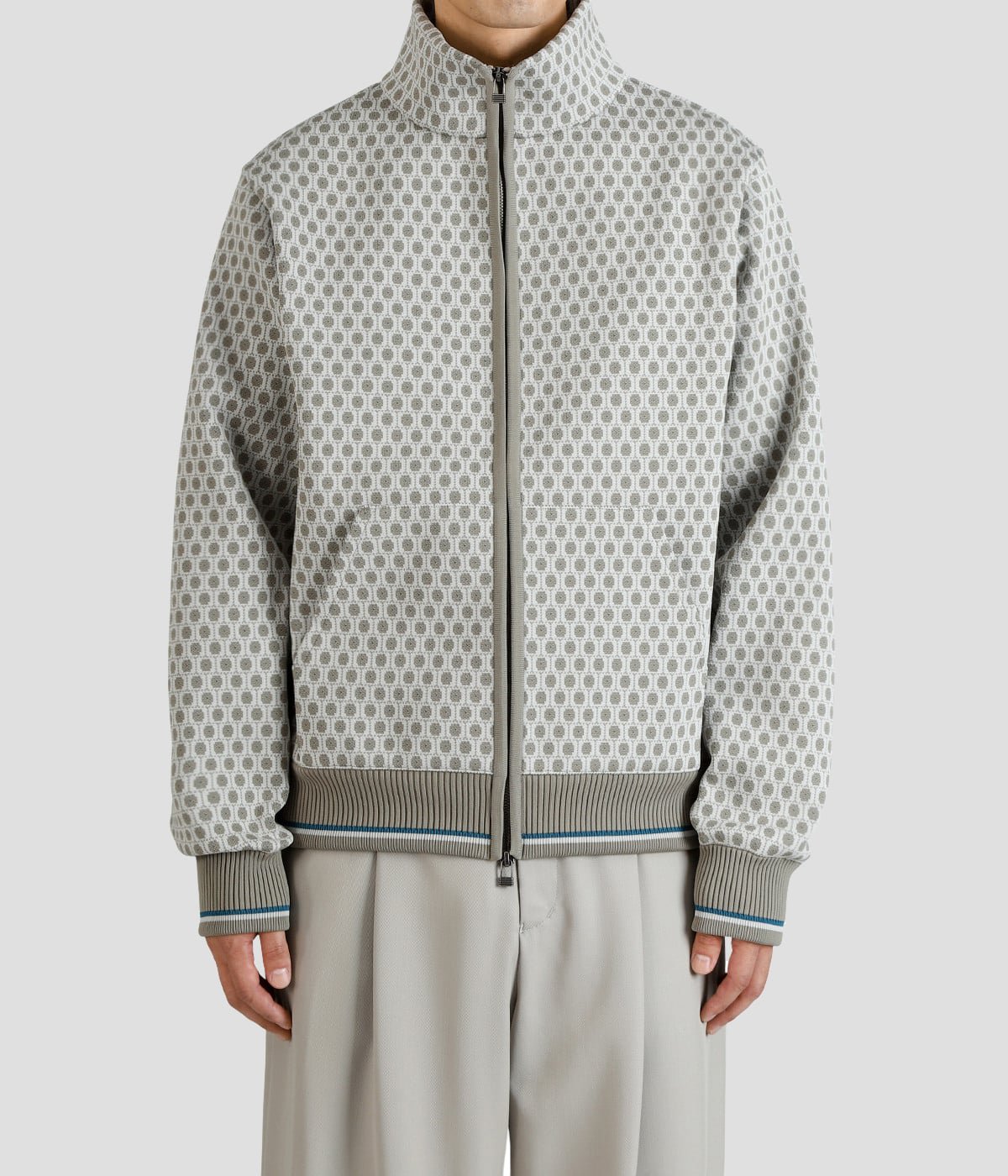 Zip-Up Jacquard Knit Blouson | BALLAST ARK(バラストアーク 