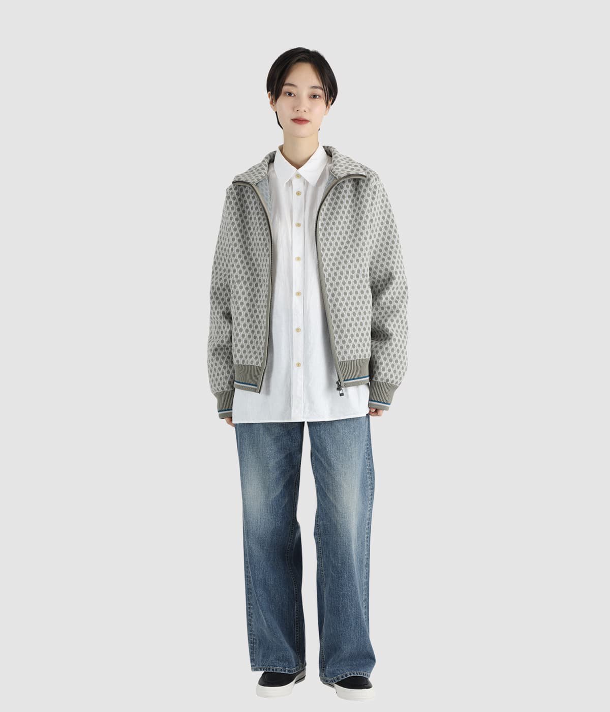 Zip-Up Jacquard Knit Blouson | BALLAST ARK(バラストアーク