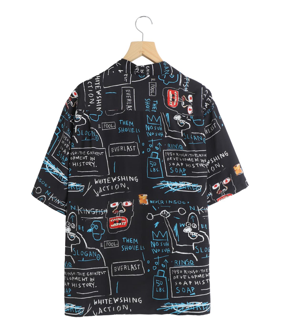 ワコマリア　アロハシャツ L Jean-Michel Basquiat JEAN-MICHEL BASQUIAT / S/S HAWAIIAN SHIRT ( TYPE-1 ) | WACKO MARIA