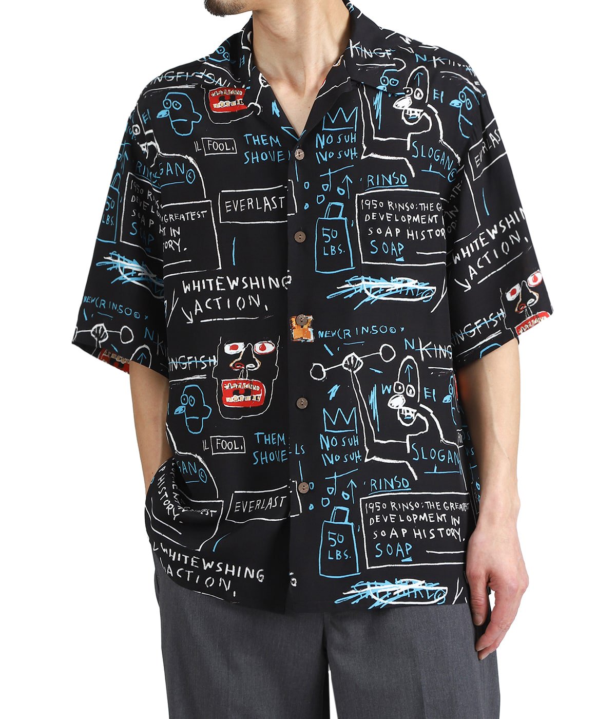 JEAN-MICHEL BASQUIAT / S/S HAWAIIAN SHIRT ( TYPE-1 ) | WACKO MARIA