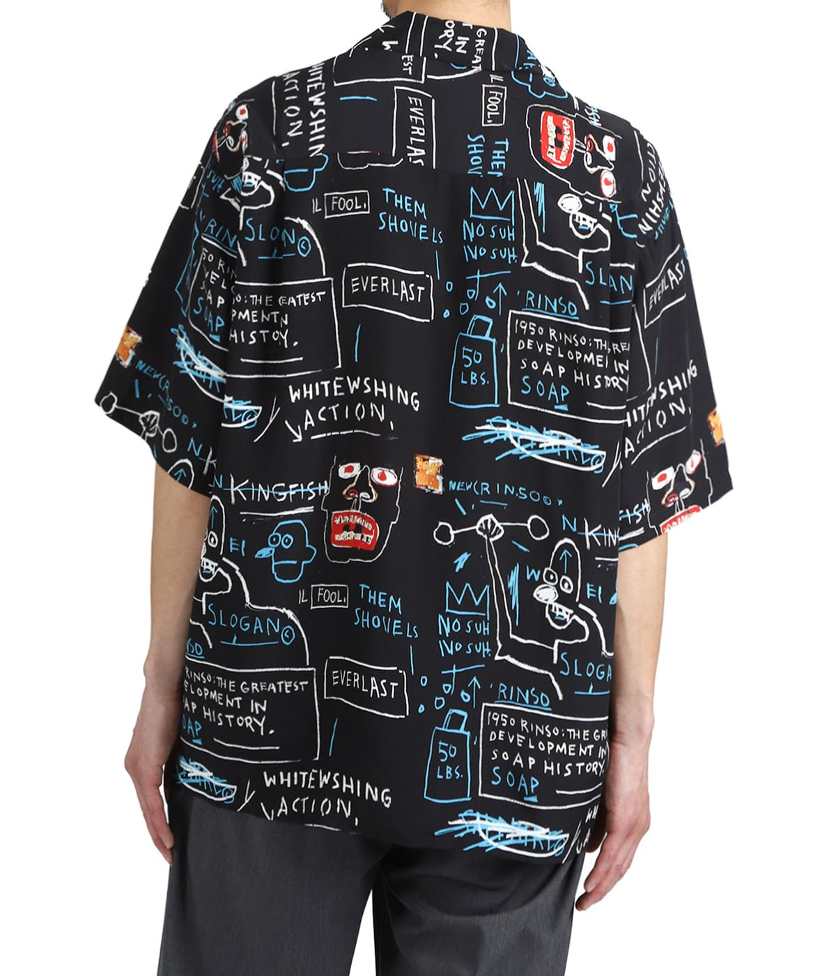 WACKO MARIA バスキア 半袖シャツ XLサイズ JEAN-MICHEL BASQUIAT / S/S HAWAIIAN SHIRT ( TYPE-1 ) | WACKO MARIA