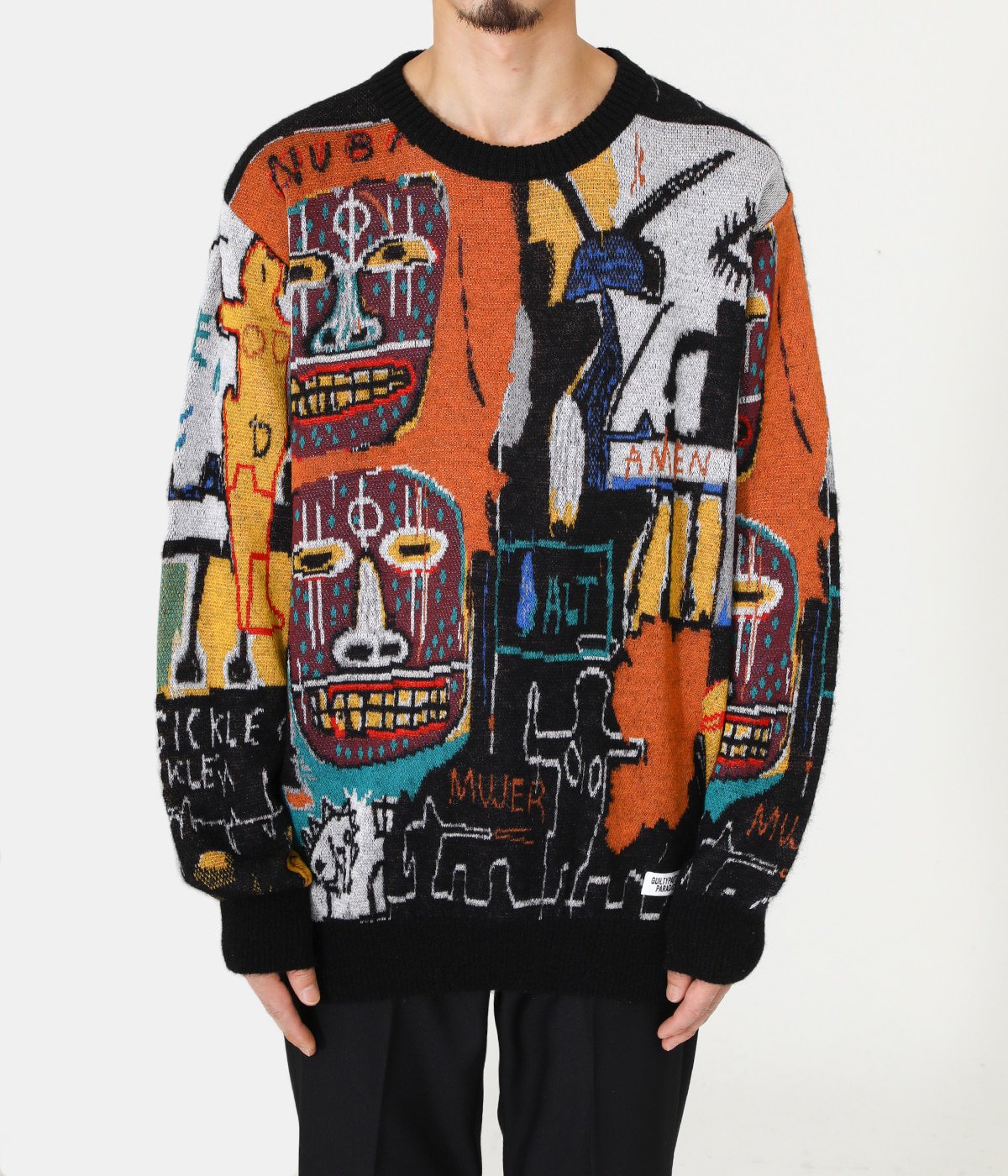 WACKO MARIA JEAN-MICHEL BASQUIATコラボニット 販売を販売 - avante