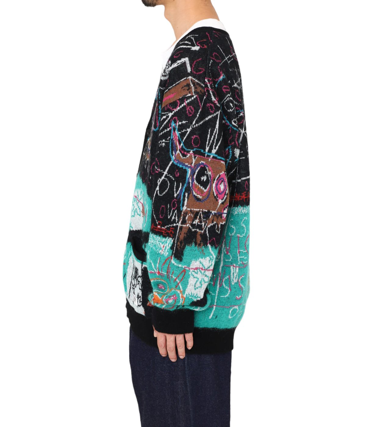 JEAN-MICHEL BASQUIAT / CARDIGAN ( TYPE-2 )