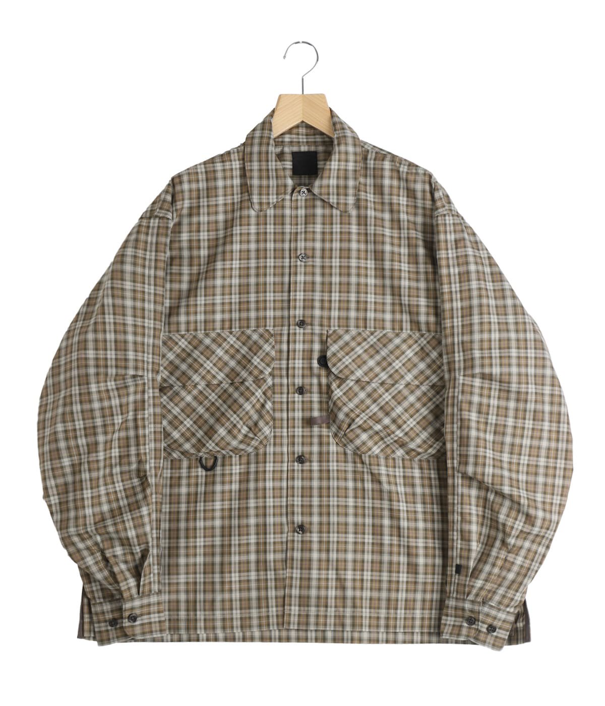 TECH SPORTS OPEN COLLAR SHIRT L/S GREN PLAID | DAIWA PIER39(ダイワ