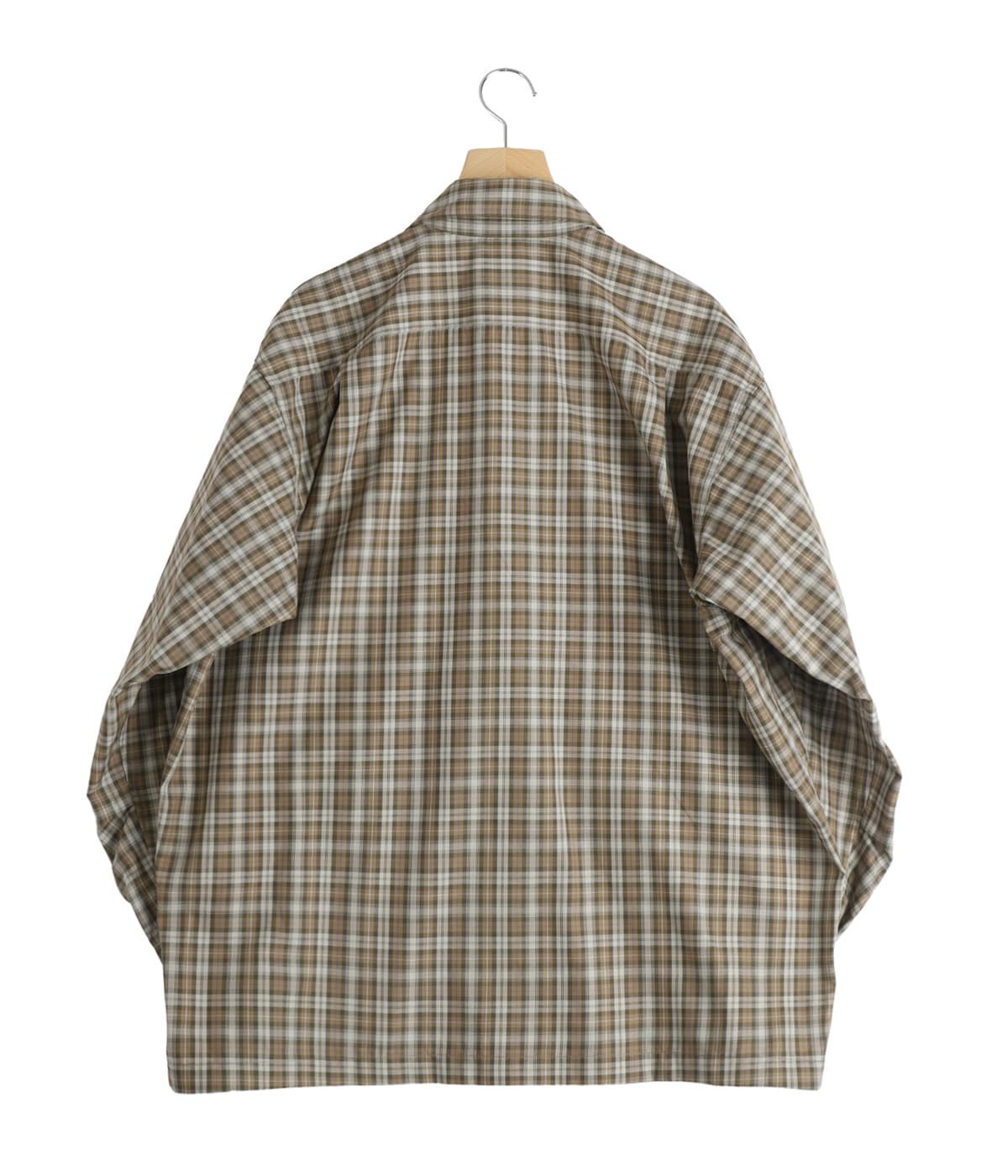 TECH SPORTS OPEN COLLAR SHIRT L/S GREN PLAID | DAIWA PIER39(ダイワ