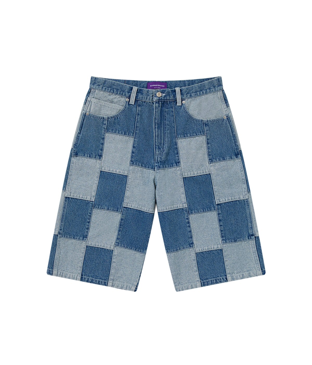 DENIM PATCHWORK BAGGY SHORTS | BlackEyePatch(ブラックアイパッチ