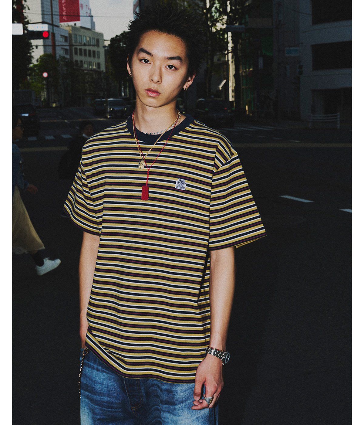 STRIPED SMALL OG HEAVYWEIGHT TEE | BlackEyePatch(ブラックアイ