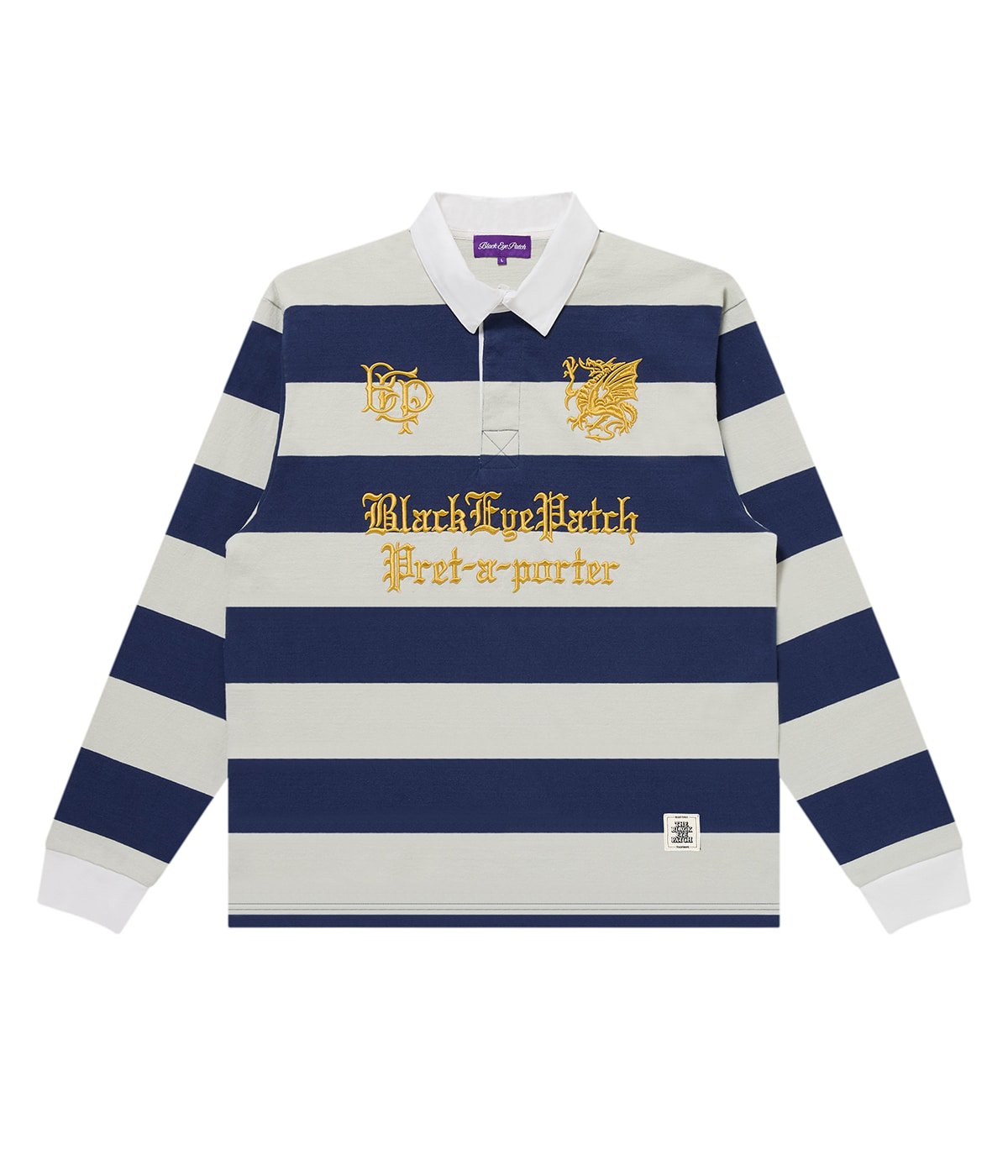 ブラックアイパッチPRET-A-PORTEREMBLEMS RUGBYSHIRT PRET-A-PORTER EMBLEMS RUGBY SHIRT | BlackEyePatch(ブラックアイ