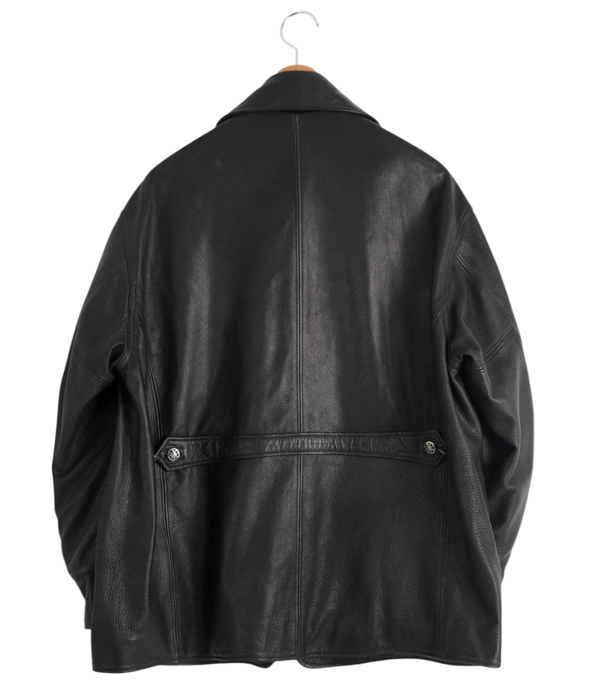 LEATHER CAR COAT W / SILVER BUTTONS | PORTER CLASSIC(ポーター