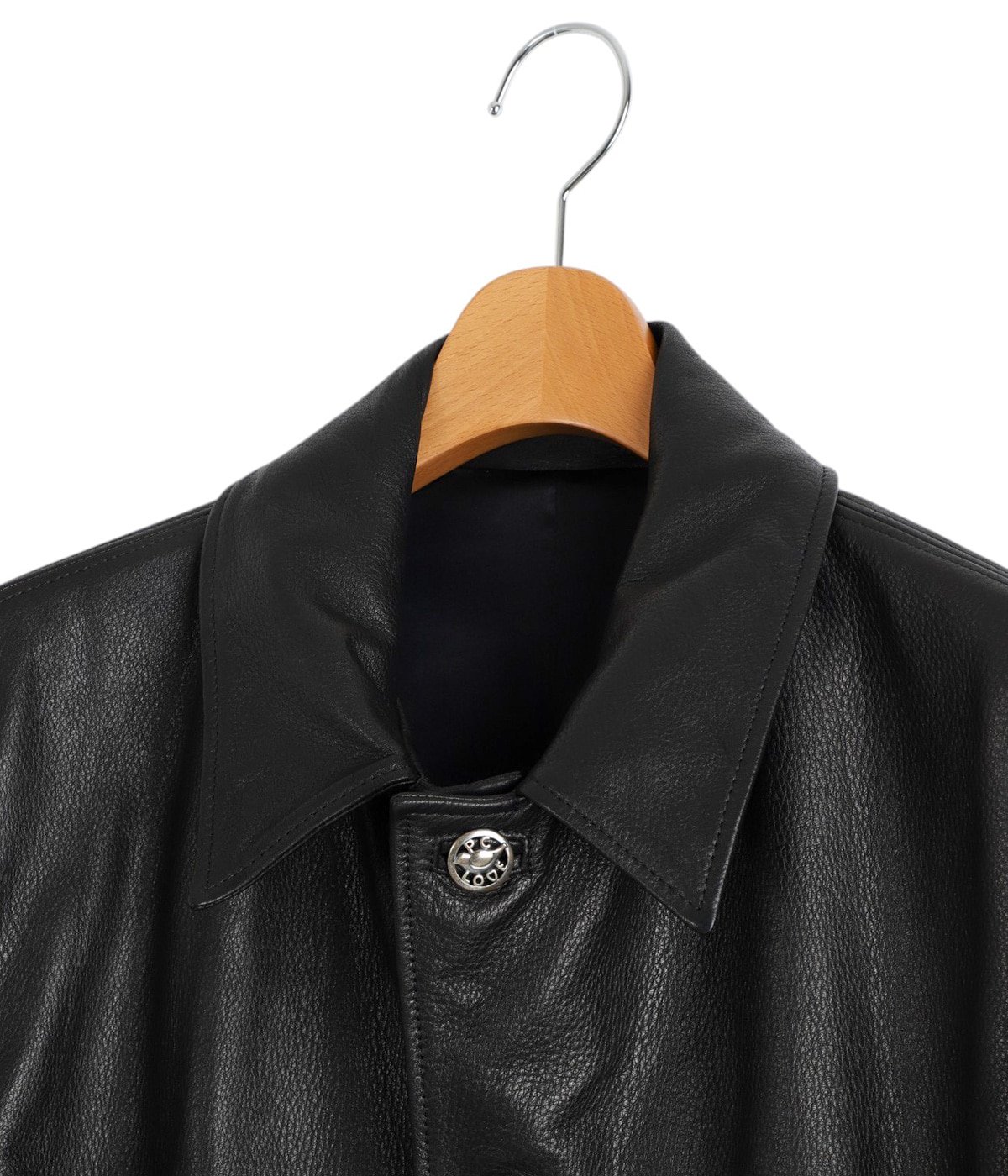 LEATHER CAR COAT W / SILVER BUTTONS | PORTER CLASSIC(ポーター