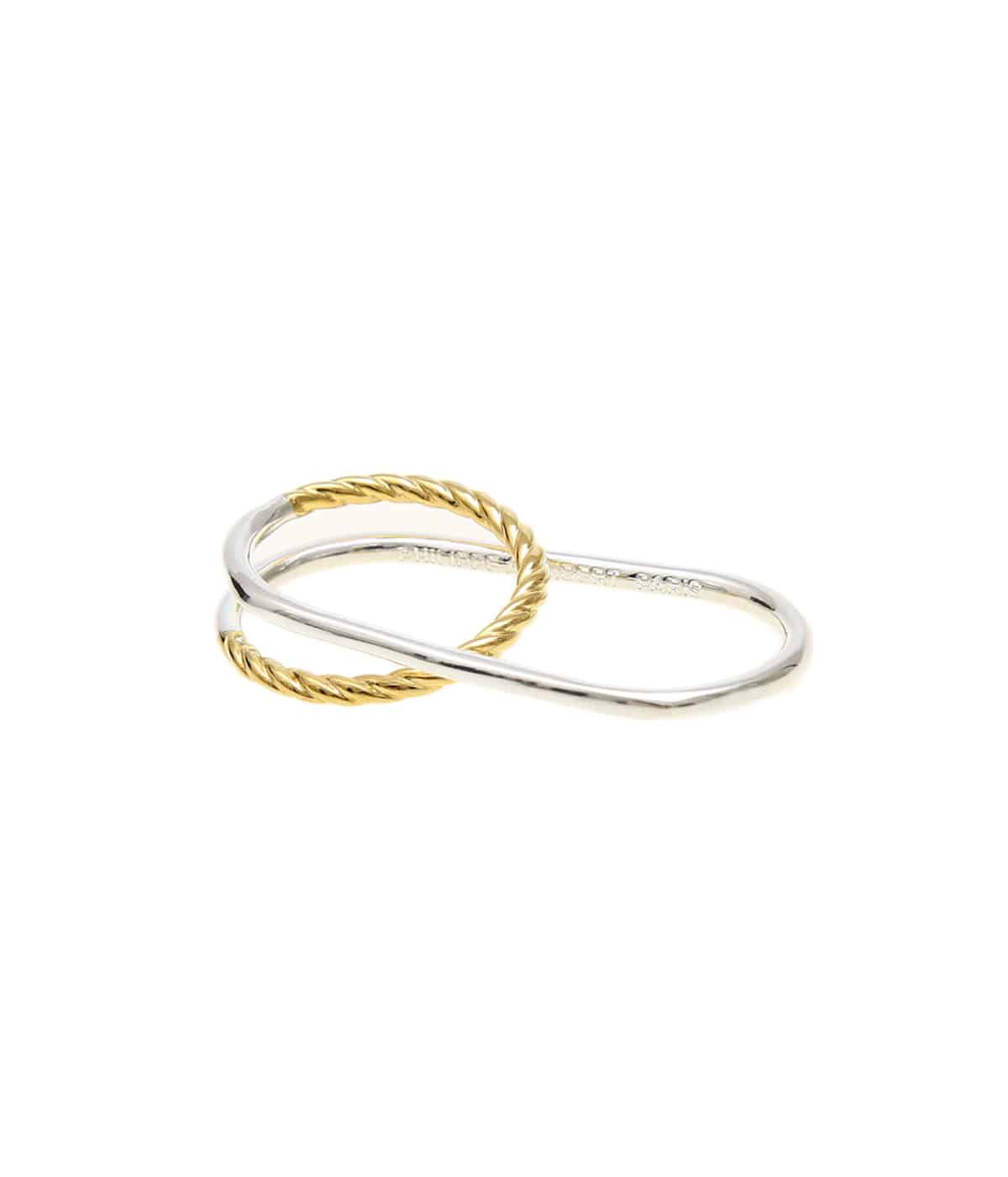 Philippe Audibert フィリップオーディベール レディース Asha Double Ring Brass Bicolor アクセサリー リング レディース の通販 Arknets アークネッツ メンズ レディース公式通販 正規取扱店