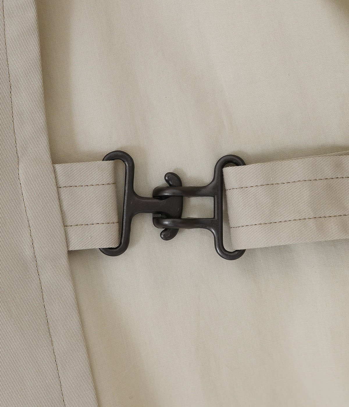 Gabardine Double Belt Trench Coat
