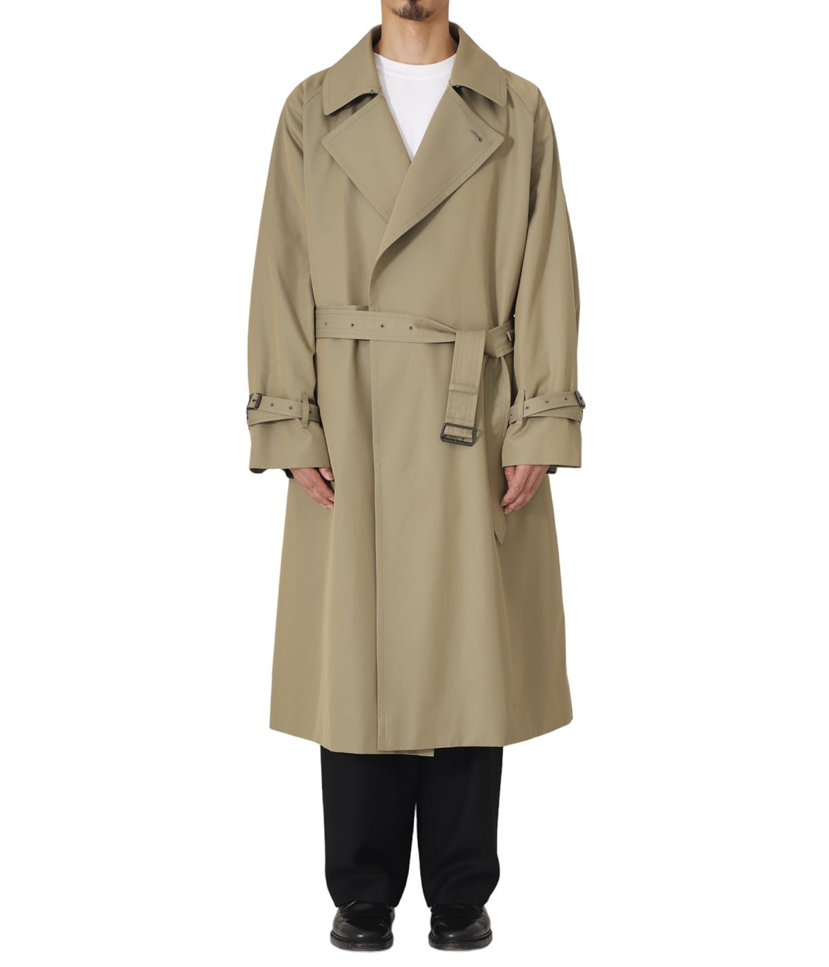 Gabardine Double Belt Trench Coat