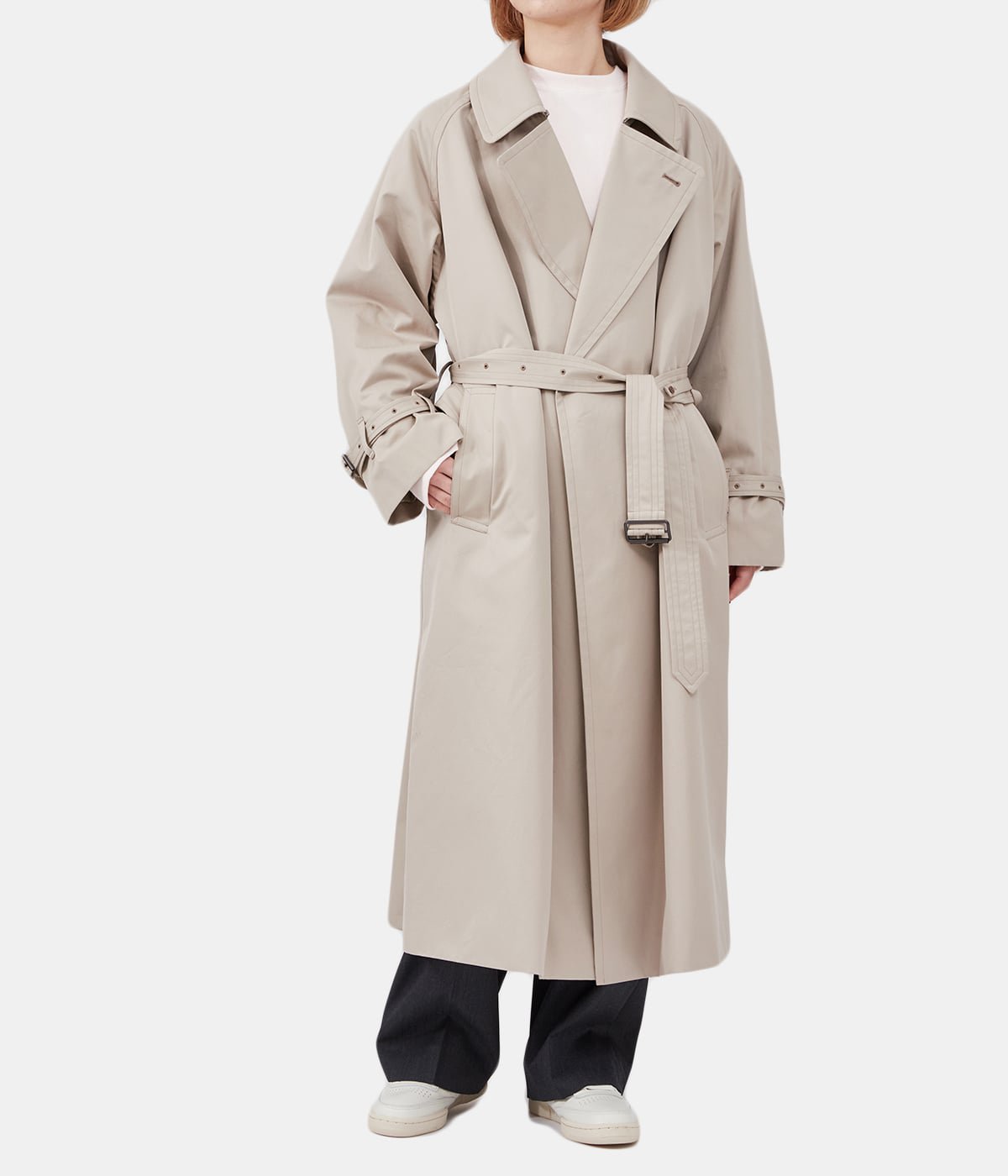 Gabardine Double Belt Trench Coat | blurhms(ブラームス) / アウター ...