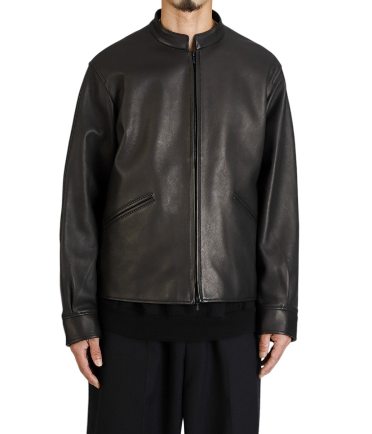Lamb Leather Zip Short Jacket | blurhms(ブラームス) / アウター