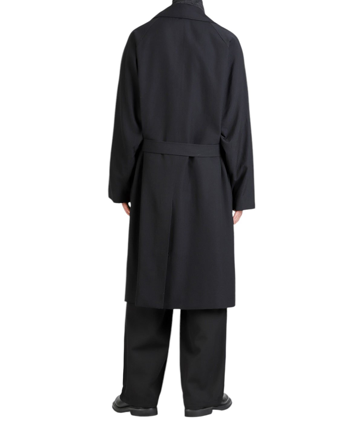 blurhms　ブラームス　ブラック トレンチコート　size2 blurhms (ブラームス) Wool Gabardine Trench Coat / ウールギャバジン