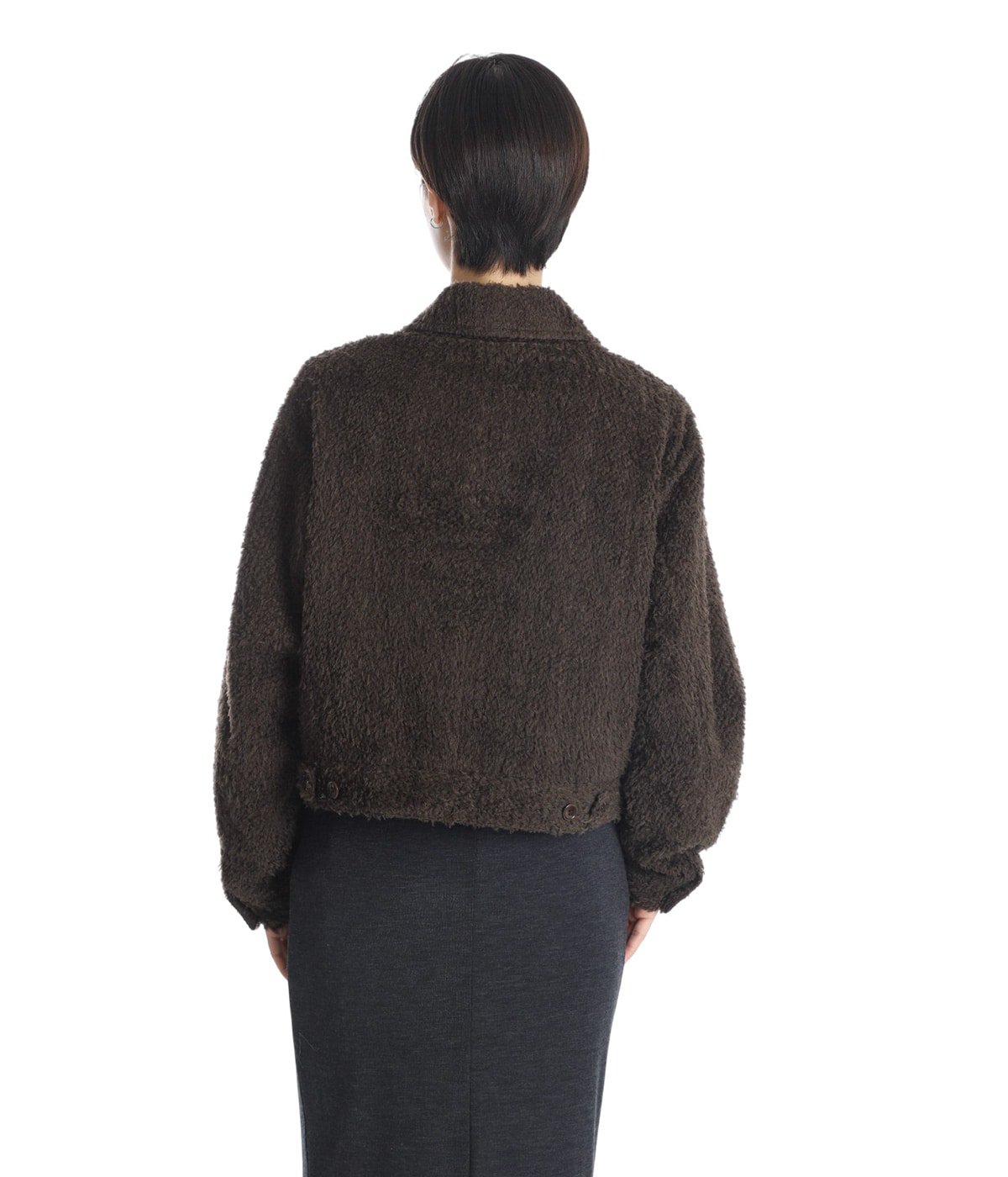レディース】Brushed Wool Zip Short Jacket | blurhms(ブラームス