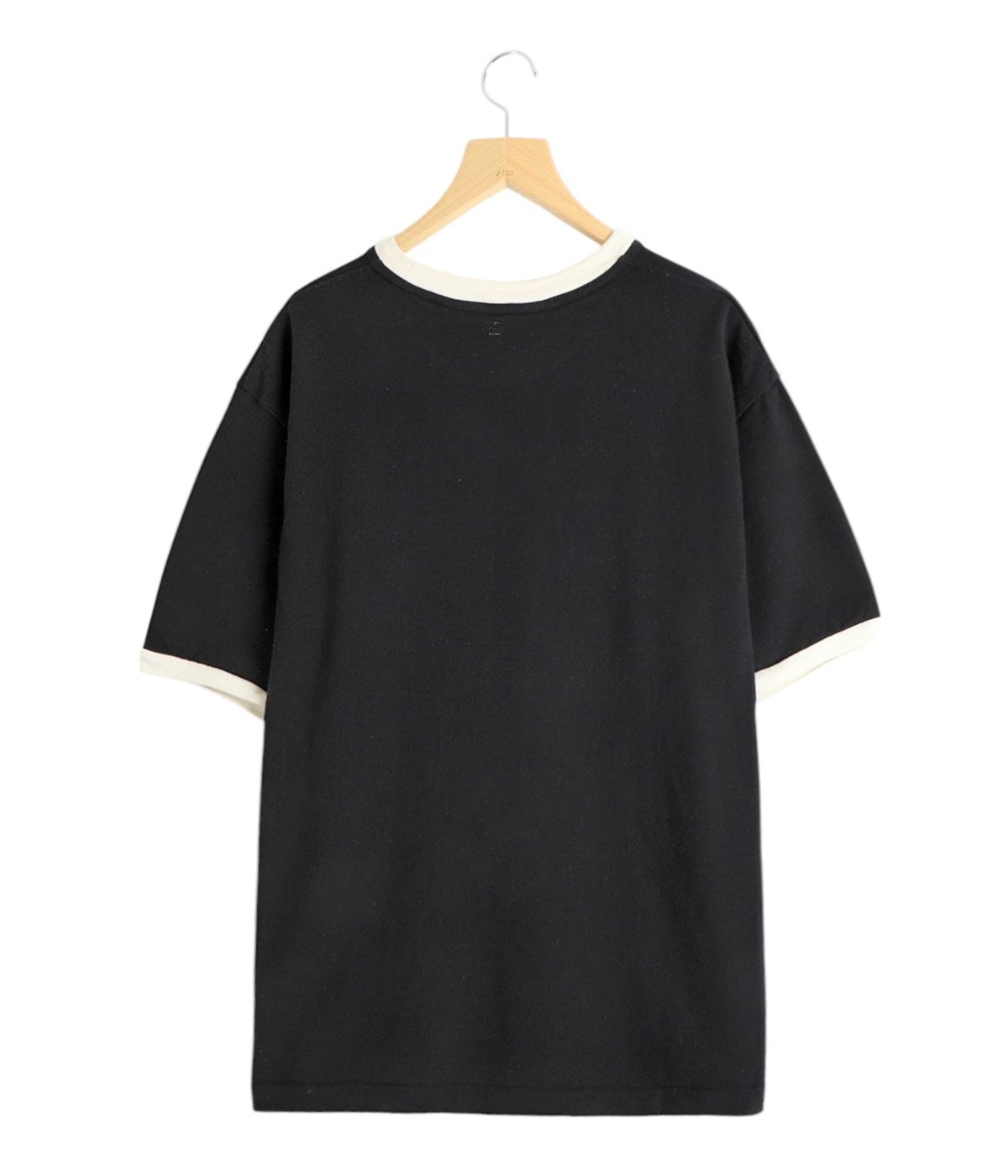 BLURHMS / 25SS/Tシャツ/3/コットン/BLK/無地/BHS25S039// Co/Silk Nep Ringer Tee | blurhms(ブラームス) / トップス カットソー