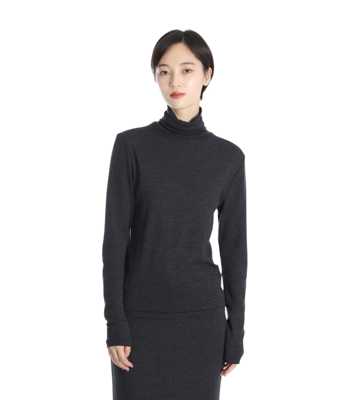 レディース】Wool Rib Turtle Neck | blurhms(ブラームス) / トップス