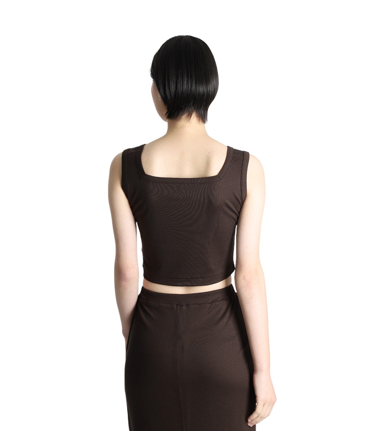 レディース】Lyocell-Cotton RIB Square Tanktop | blurhms