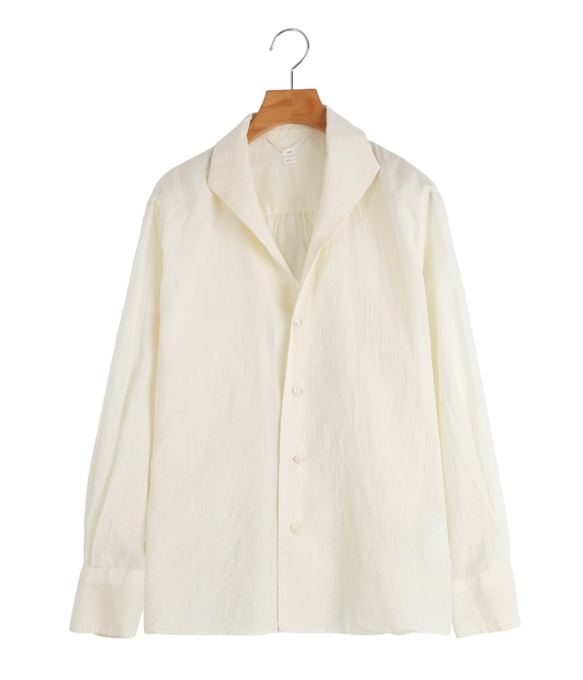 レディース】Silk-Co Voile French Shawl Collar Shirt | blurhms