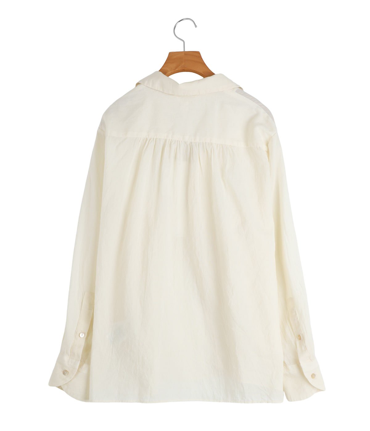 レディース】Silk-Co Voile French Shawl Collar Shirt | blurhms 