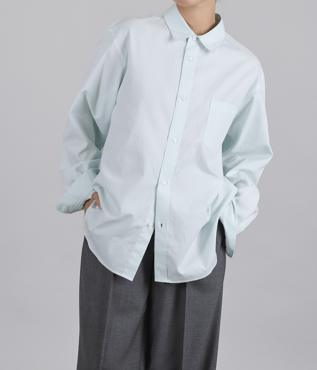 レディース】WASHER OXFORD LOOSE FIT SHIRT | ATON(エイトン