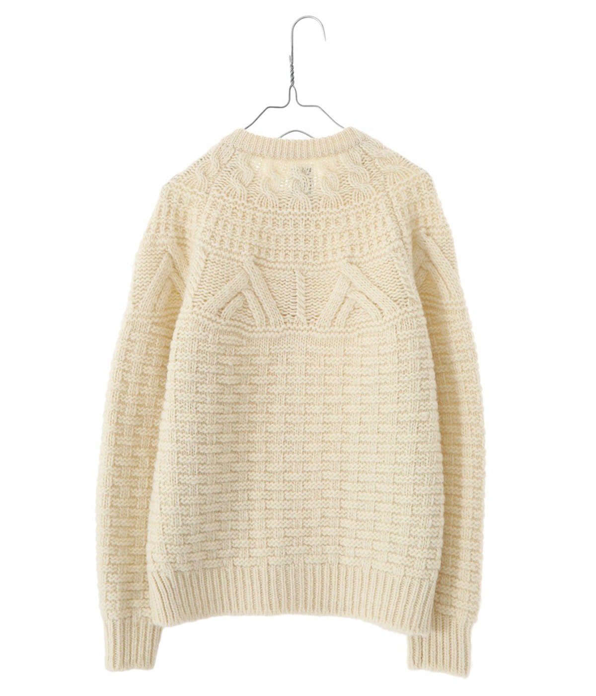 レディース】SPREAD ARAN CREW NECK CARDIGAN | BATONER(バトナー