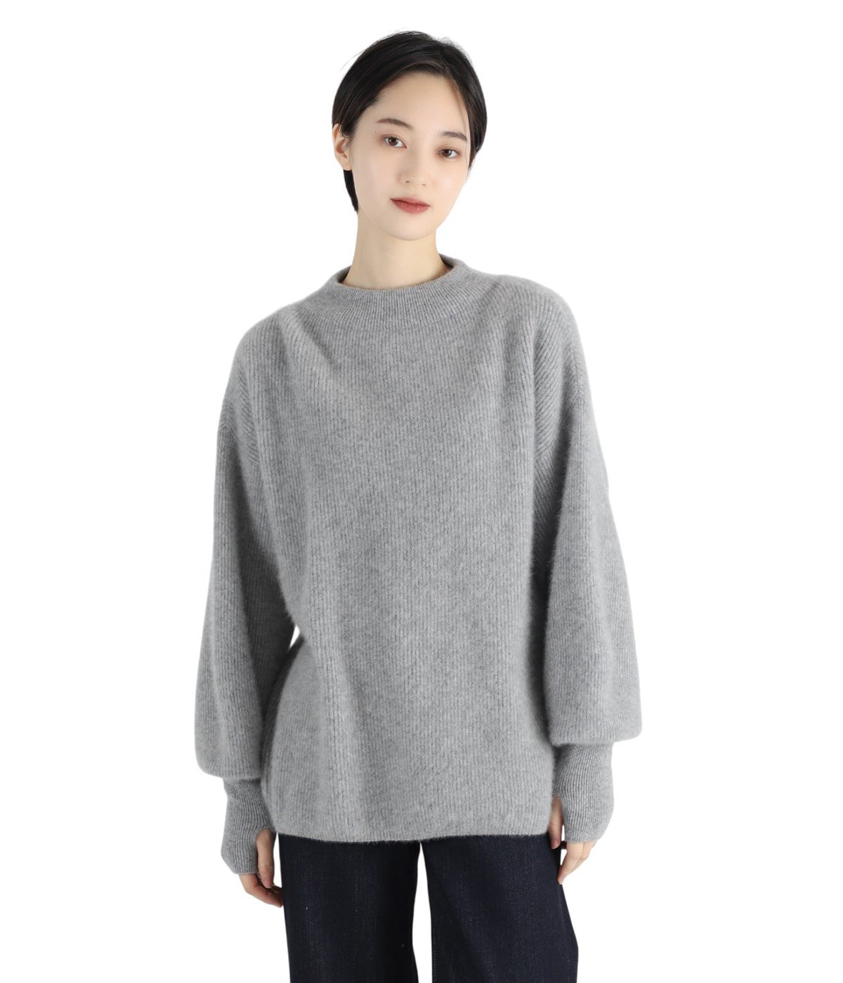 レディース】CASHMERE FOX FINGERHOLE BOAT NECK | BATONER(バトナー