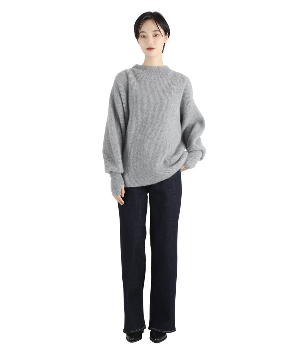 レディース】CASHMERE FOX FINGERHOLE BOAT NECK | BATONER(バトナー