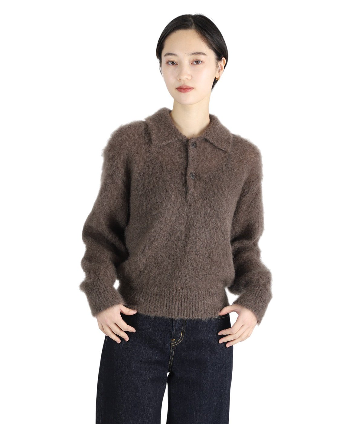レディース】PURE MOHAIR SHAGGY POLO | BATONER(バトナー) / トップス