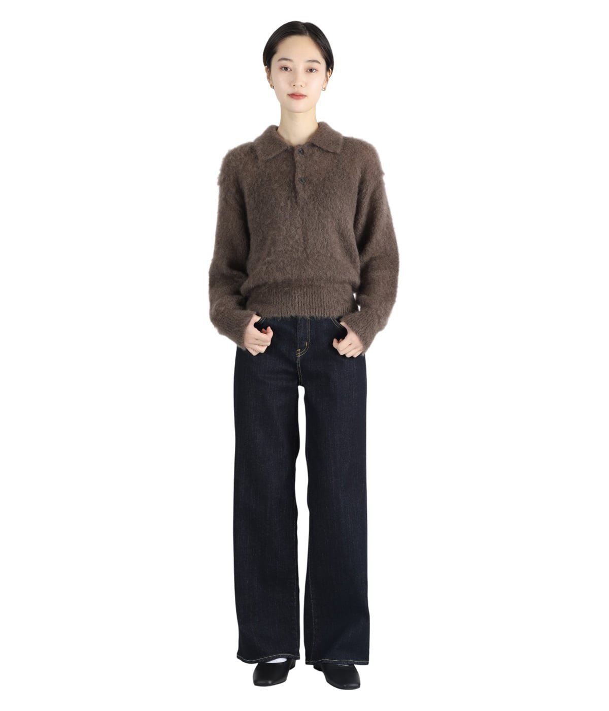 レディース】PURE MOHAIR SHAGGY POLO | BATONER(バトナー) / トップス