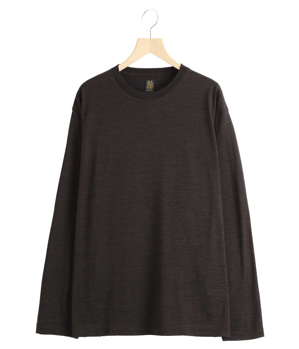 WOOL CREW NECK LONG SLEEVE T-SHIRT | BATONER(バトナー