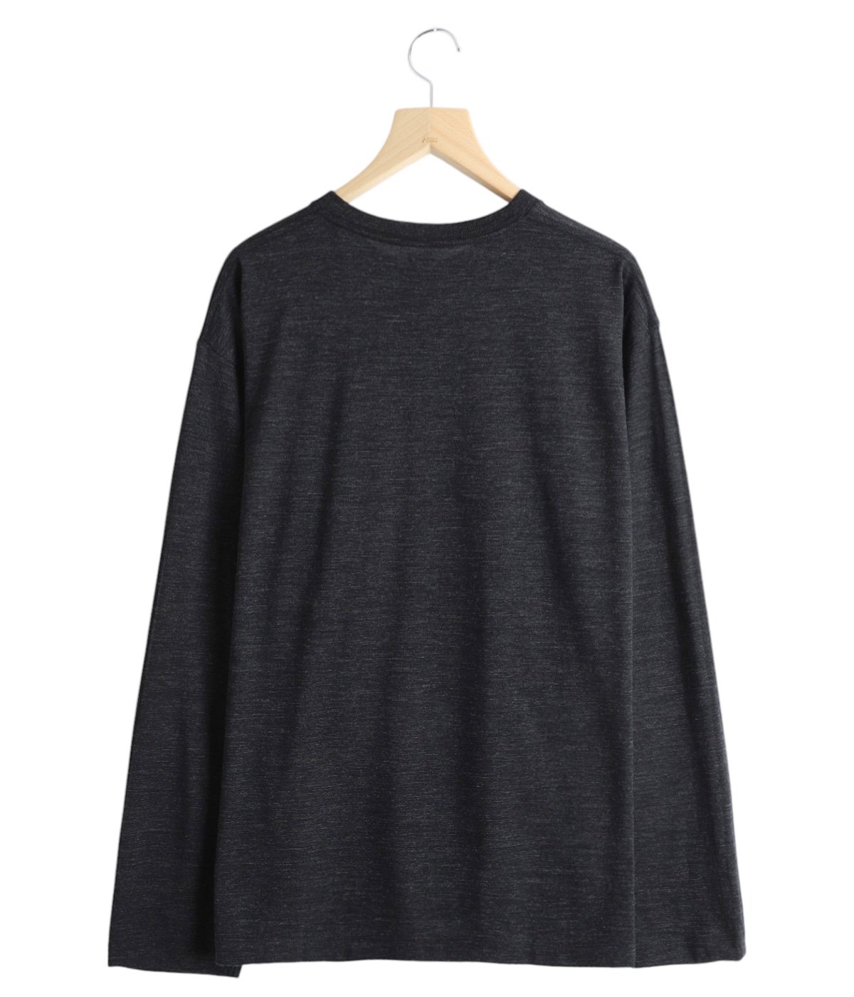 WOOL CREW NECK LONG SLEEVE T-SHIRT | BATONER(バトナー