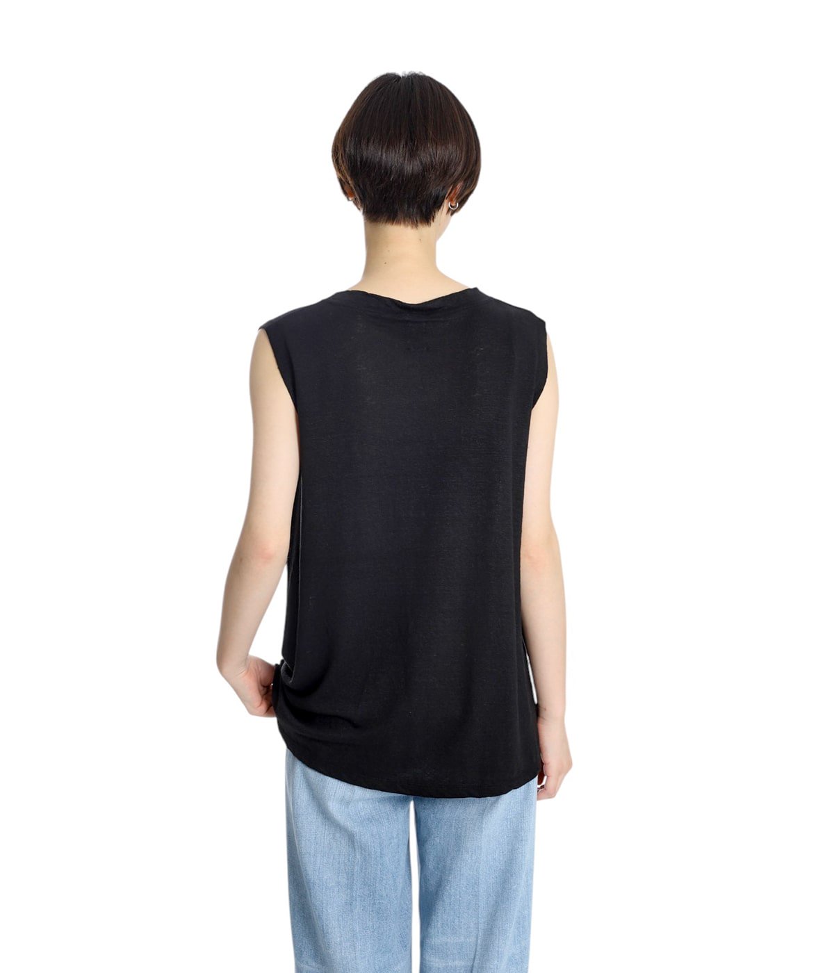 レディース】NORMANDY LINEN A-LINE NO SLEEVE | BATONER