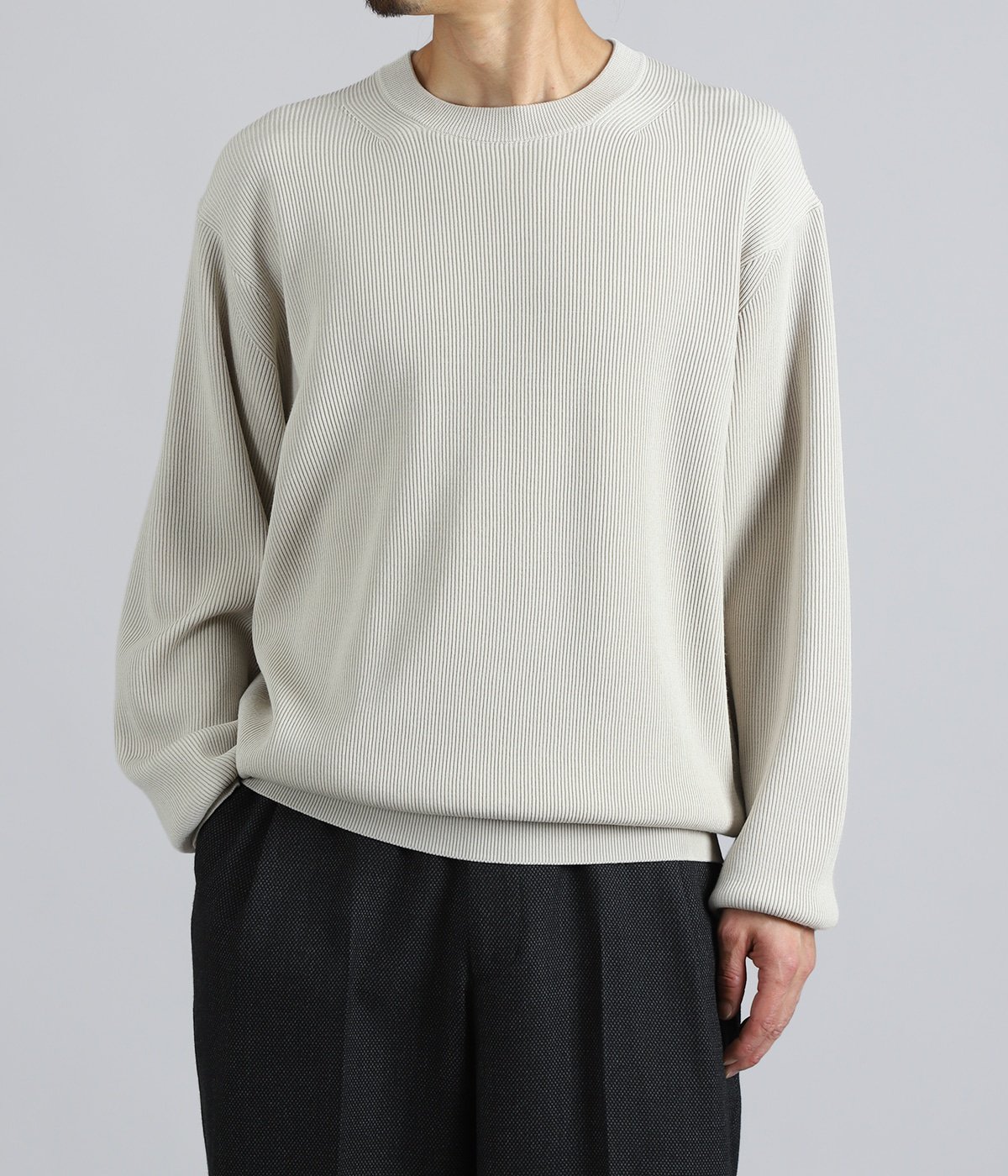 HARD TWIST WOOLRIB CREW NECK | BATONER(バトナー) / トップス ニット