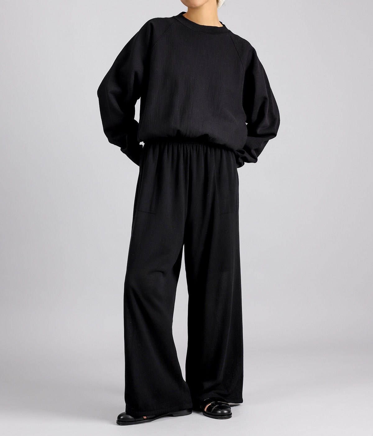バトナー　スウェット　黒　サイズ1 レディース】JUMBERCA URAKE CREW NECK | BATONER(バトナー