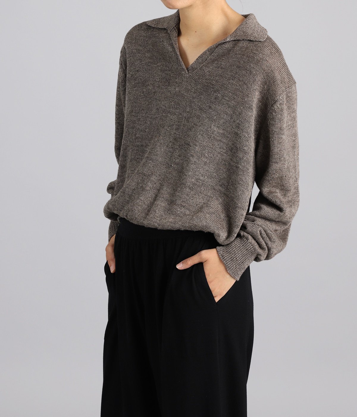 レディース】WASHED HIGH COUNT LINEN SKIPPER | BATONER(バトナー