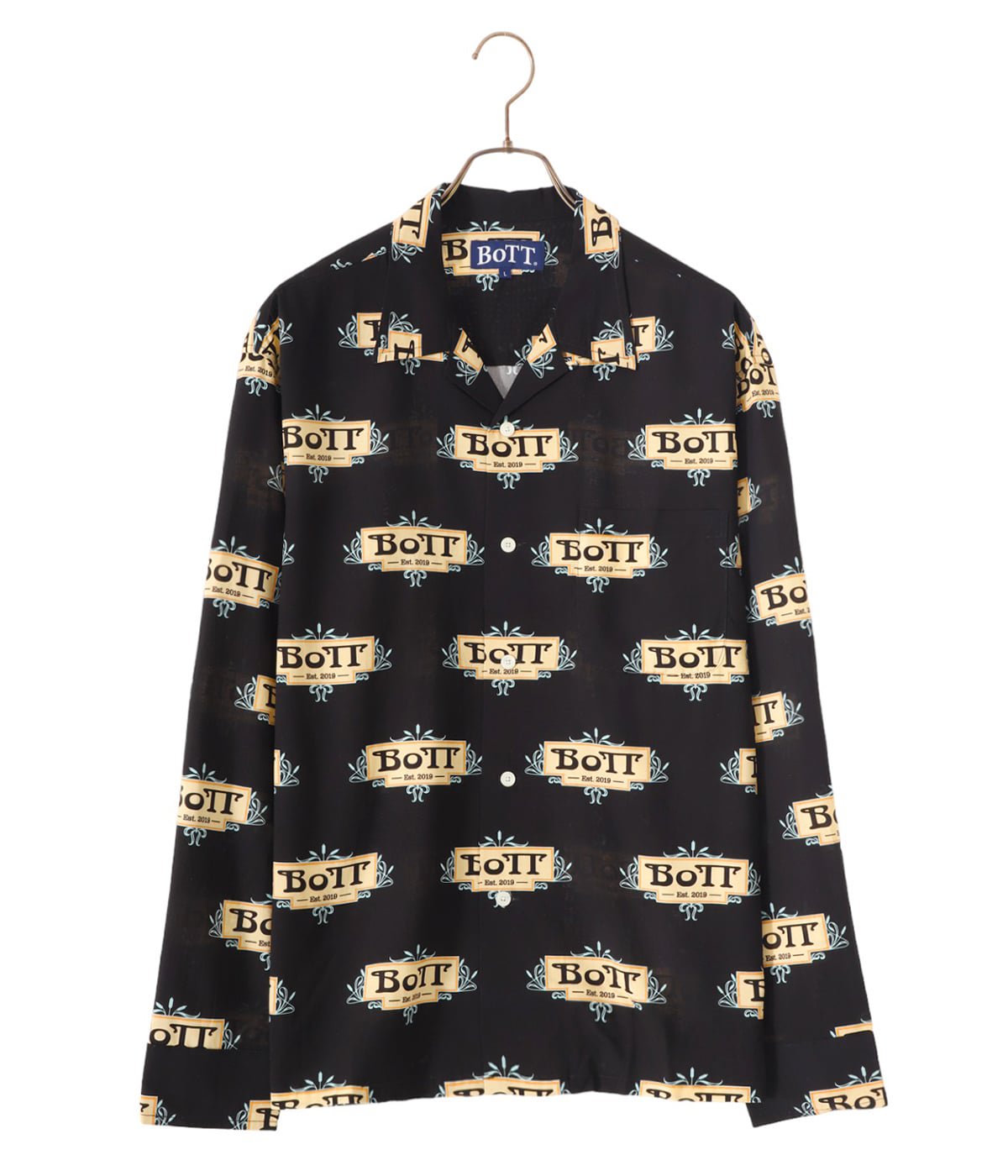 BOTT】23AW Luxe Logo Rayon Shirt長袖シャツ-