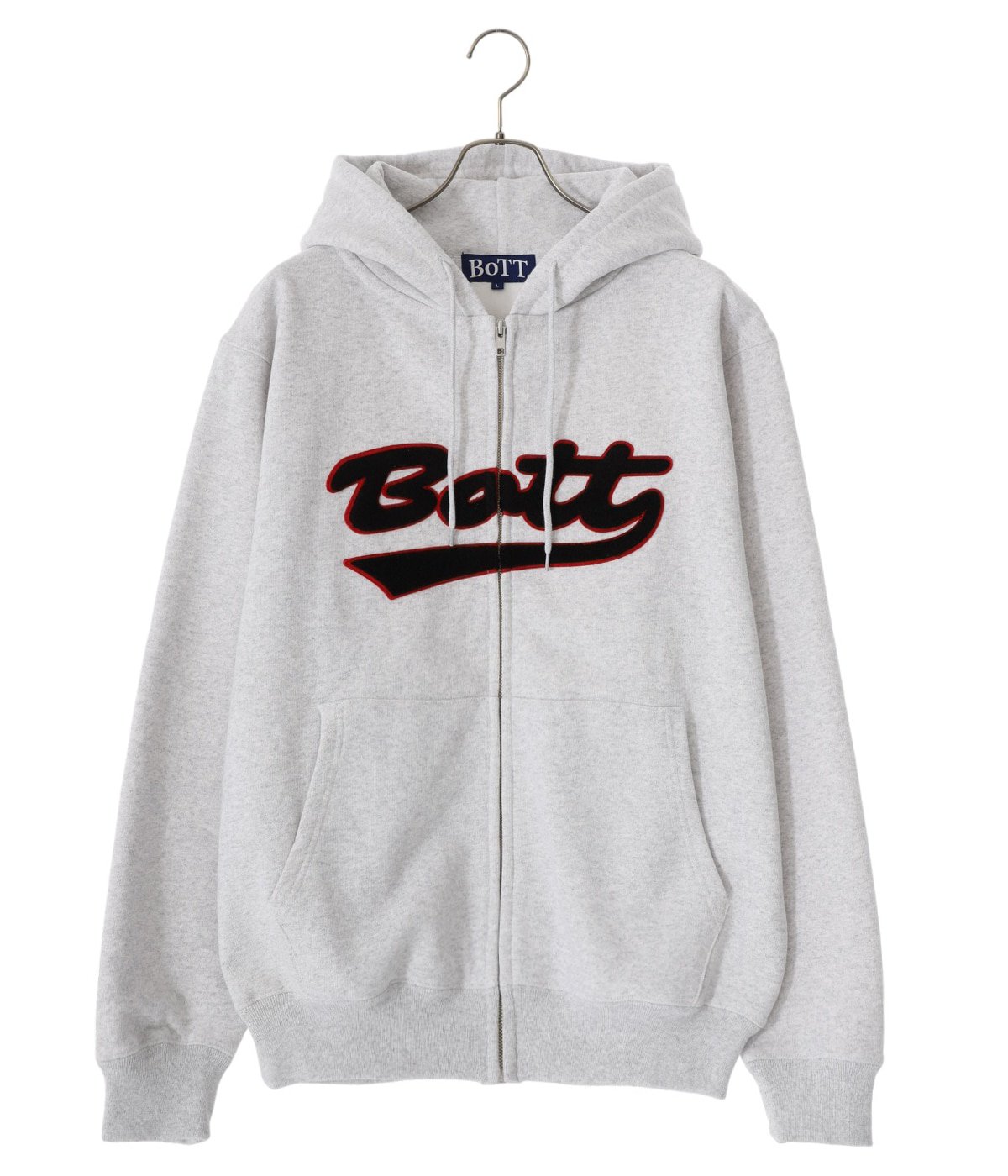 数回着用済みBott 23AW Script Logo Zip Hoodie