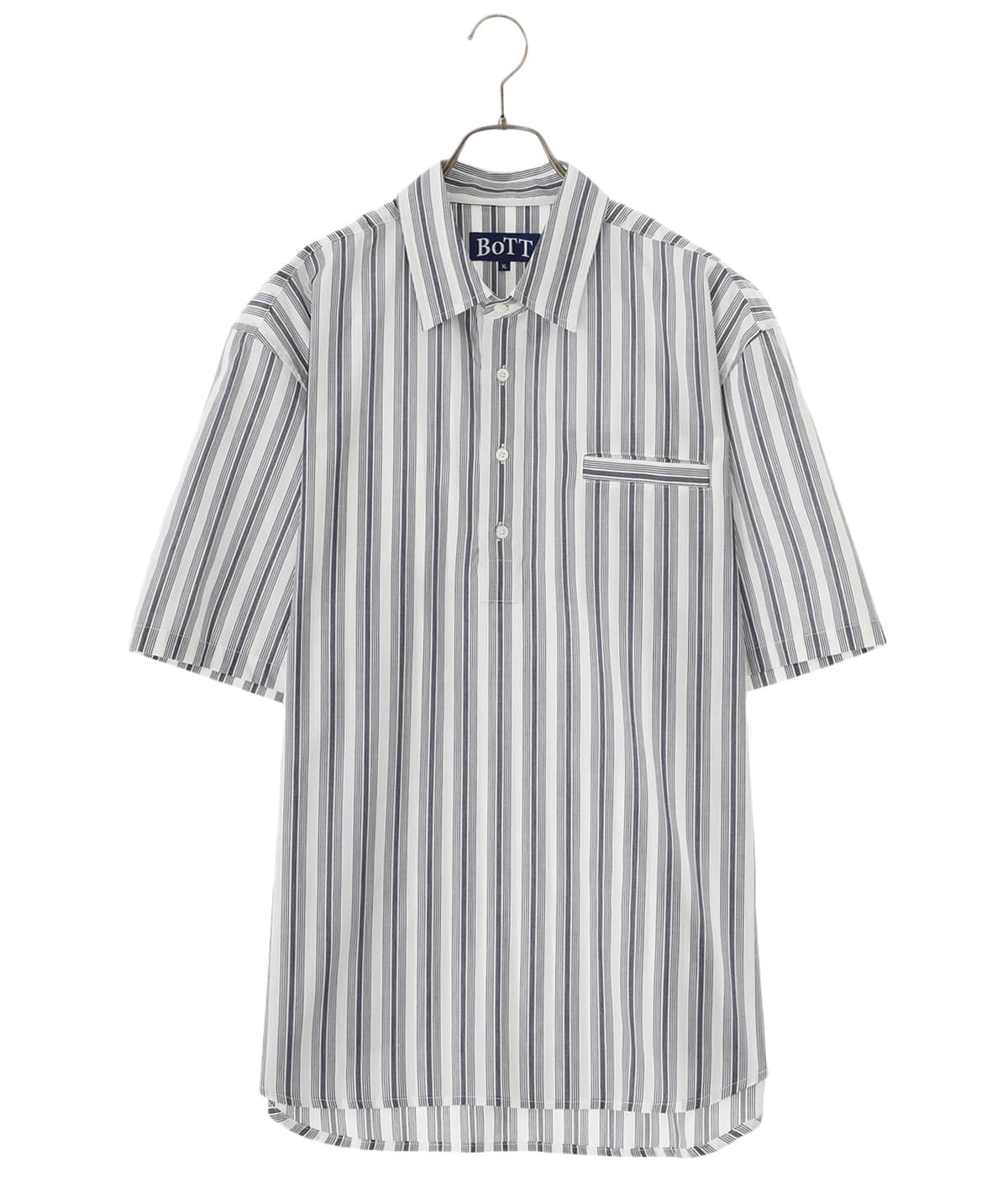 Pullover Stripe S/SL Shirt | BOTT(ボット) / トップス 半袖シャツ ...