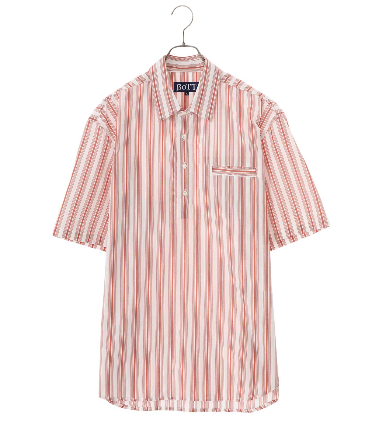 Pullover Stripe S/SL Shirt | BOTT(ボット) / トップス 半袖シャツ ...