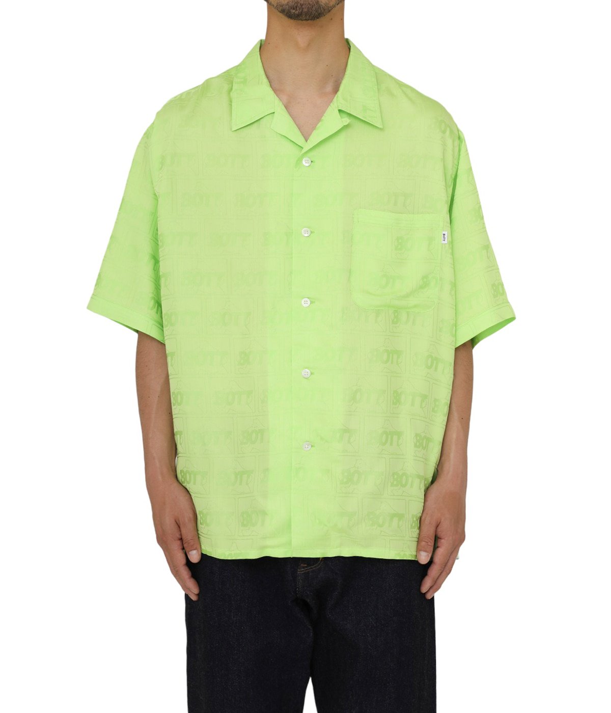 Jacquard Satin S/SL Shirt | BOTT(ボット) / トップス 半袖シャツ 