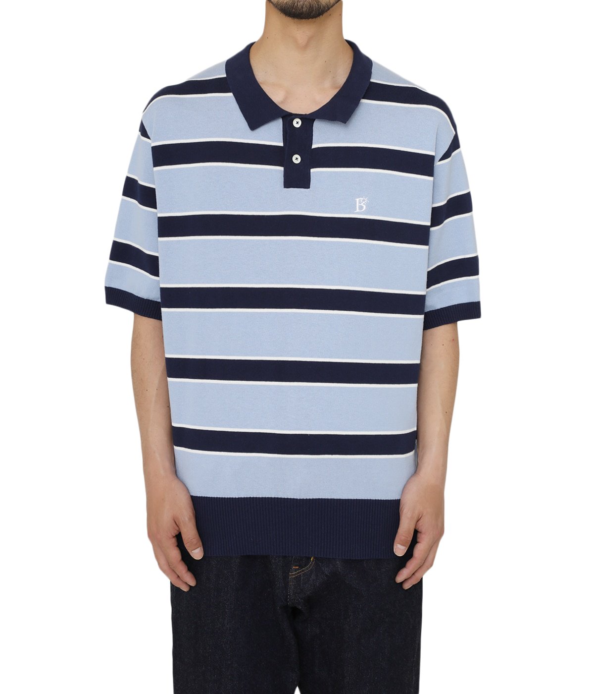 Border S/SL Knit Polo | BOTT(ボット) / トップス ポロシャツ (メンズ 